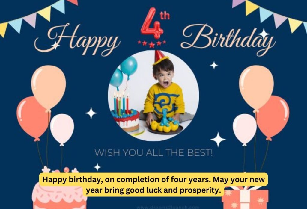 Happy 4th Birthday Wishes for Son