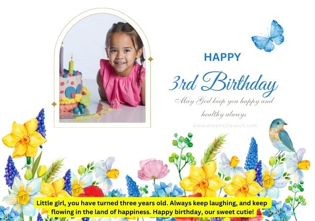 Happy 3rd Birthday Wishes for Granddaughter