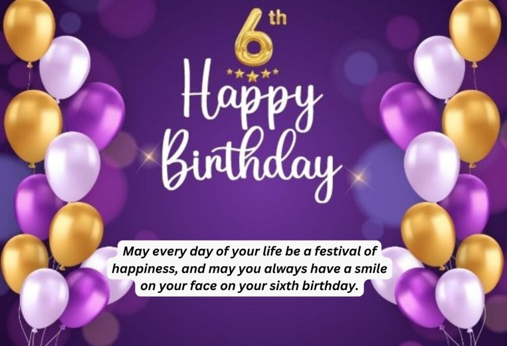 Happy 6th Birthday Wishes for Boy 