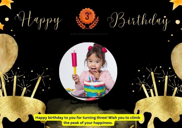 Happy 3rd Birthday Wishes for Daughter