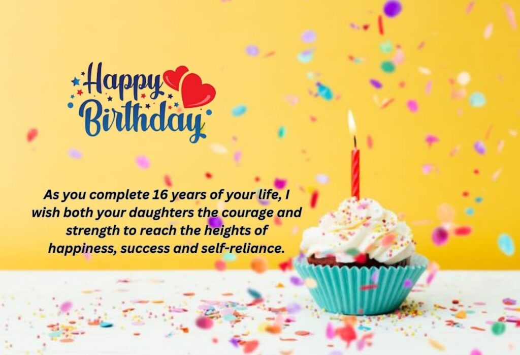Happy 16th Birthday Wishes for a Twins' Daughter