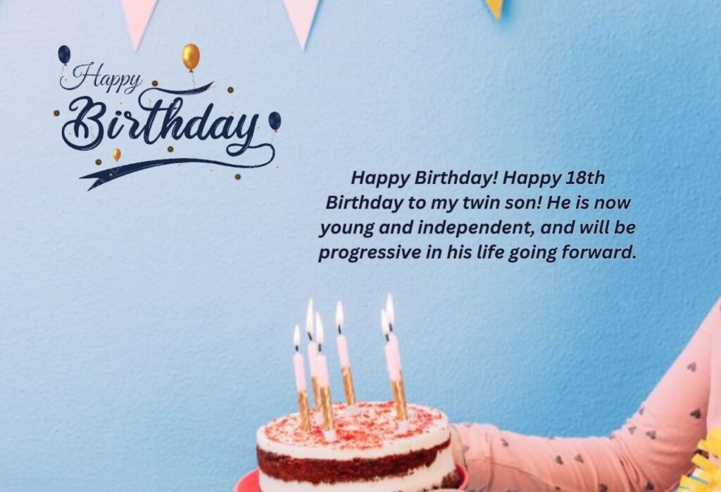 Happy 18th Birthday Wishes for a Twins' Son